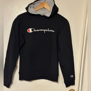 CHAMPION AUTHENTIC ATHLETICWEAR KIDS BLACK HOODIE SIZE XL IN EXCELLENT CONDITION